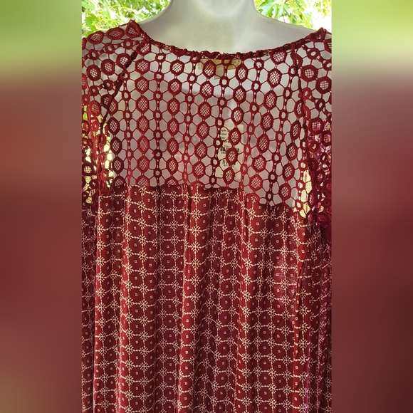 Weekend by Suzanne Betro WINE COLOR BLOUSE SIZE 1X (nwt) - Picture 5 of 6